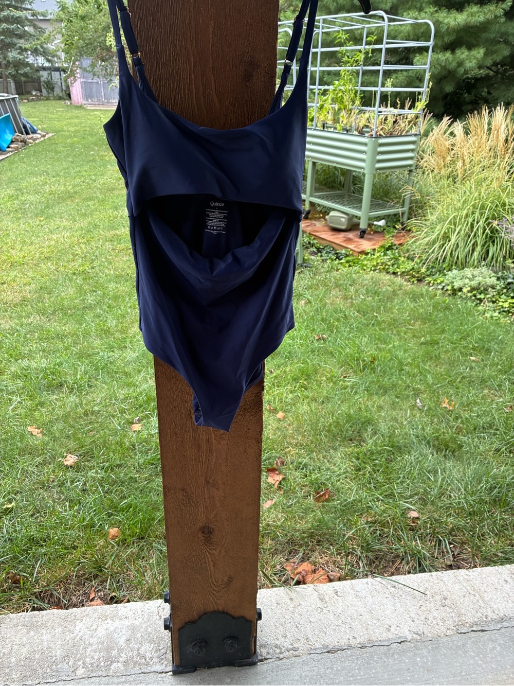 Quince Navy Swimsuit.NWOT tags. Large